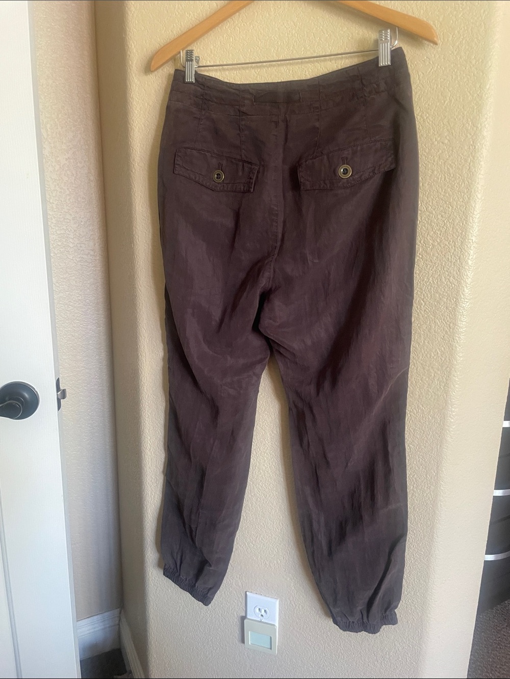 Anthropologie Women’s Drawstring Jogger Pants - Brown Size 4 - Picture 2 of 6